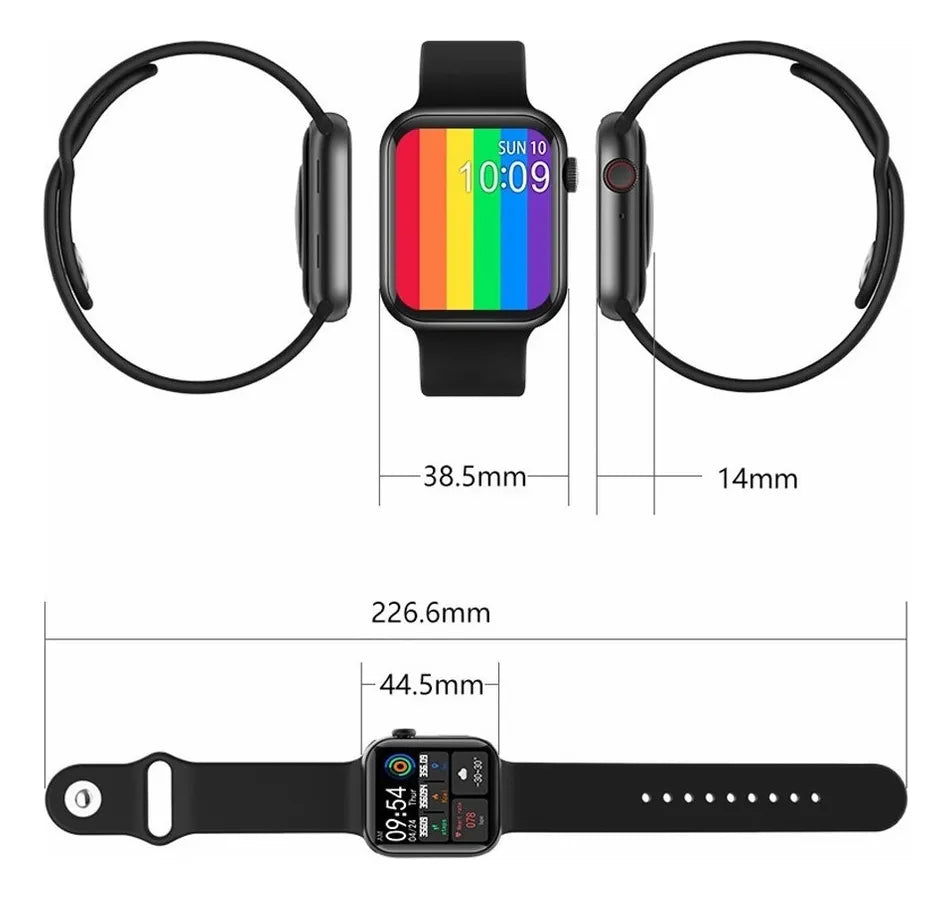 Reloj T500 Tactil (Smartwatch) NEGRO