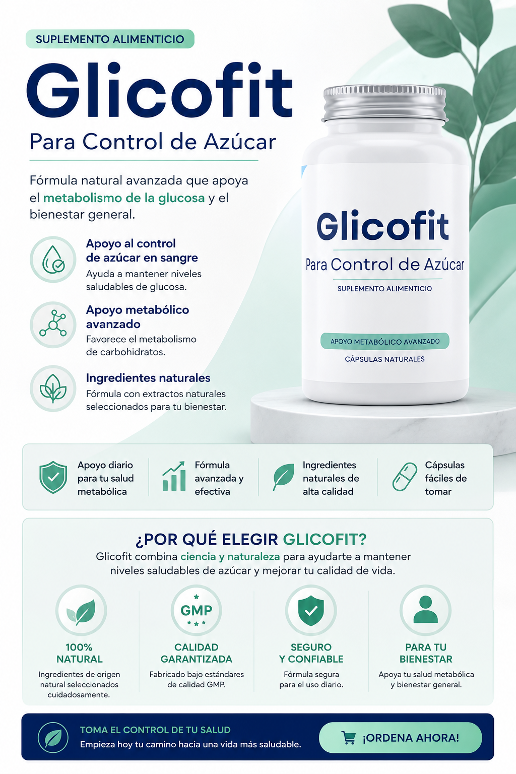 🌿GLICO FIT🌿 Cansado de vivir con el miedo al azúcar alta? Recupera el control de tu salud antes de que sea demasiado tarde. PROMOCIÓN SOLO HOY!!