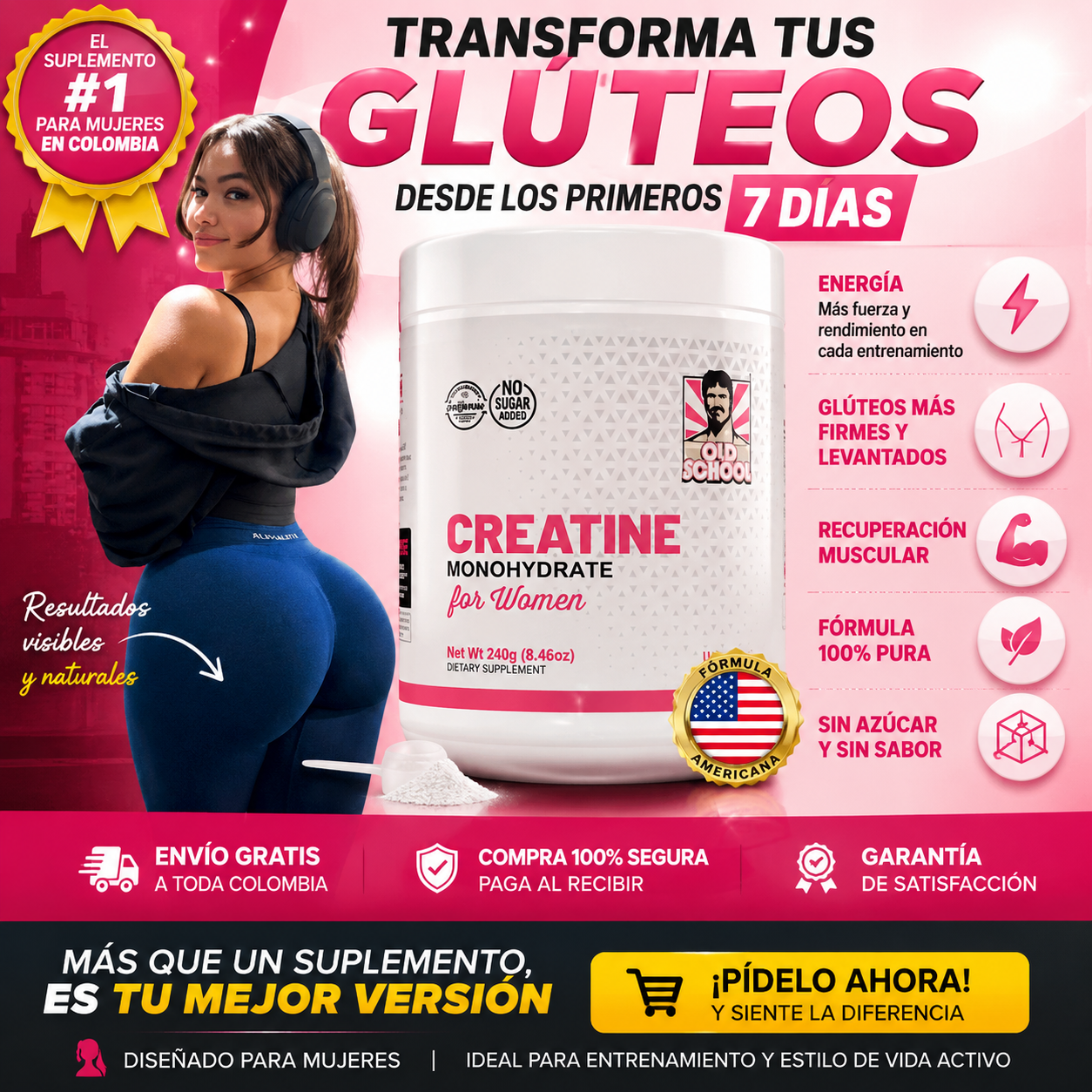 🔥CREATINA MONOHIDRATADA WOMEN 243gr 🔥 Promoción limitada HOY  2 por $109.99 y 3 solo $140.000