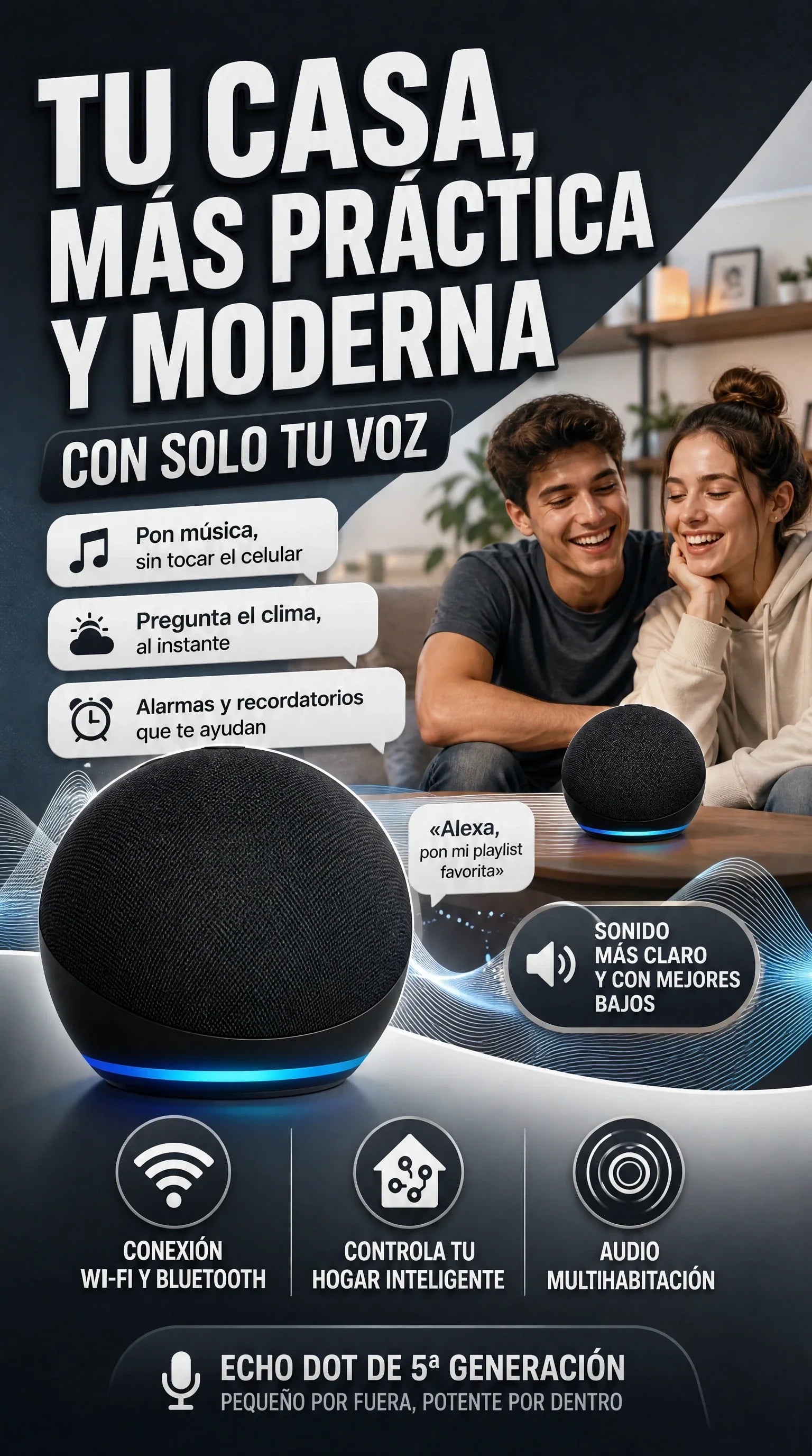 🔥 Parlante Inteligente Alexe – 50% OFF🔥 Una melhor em tecnologia