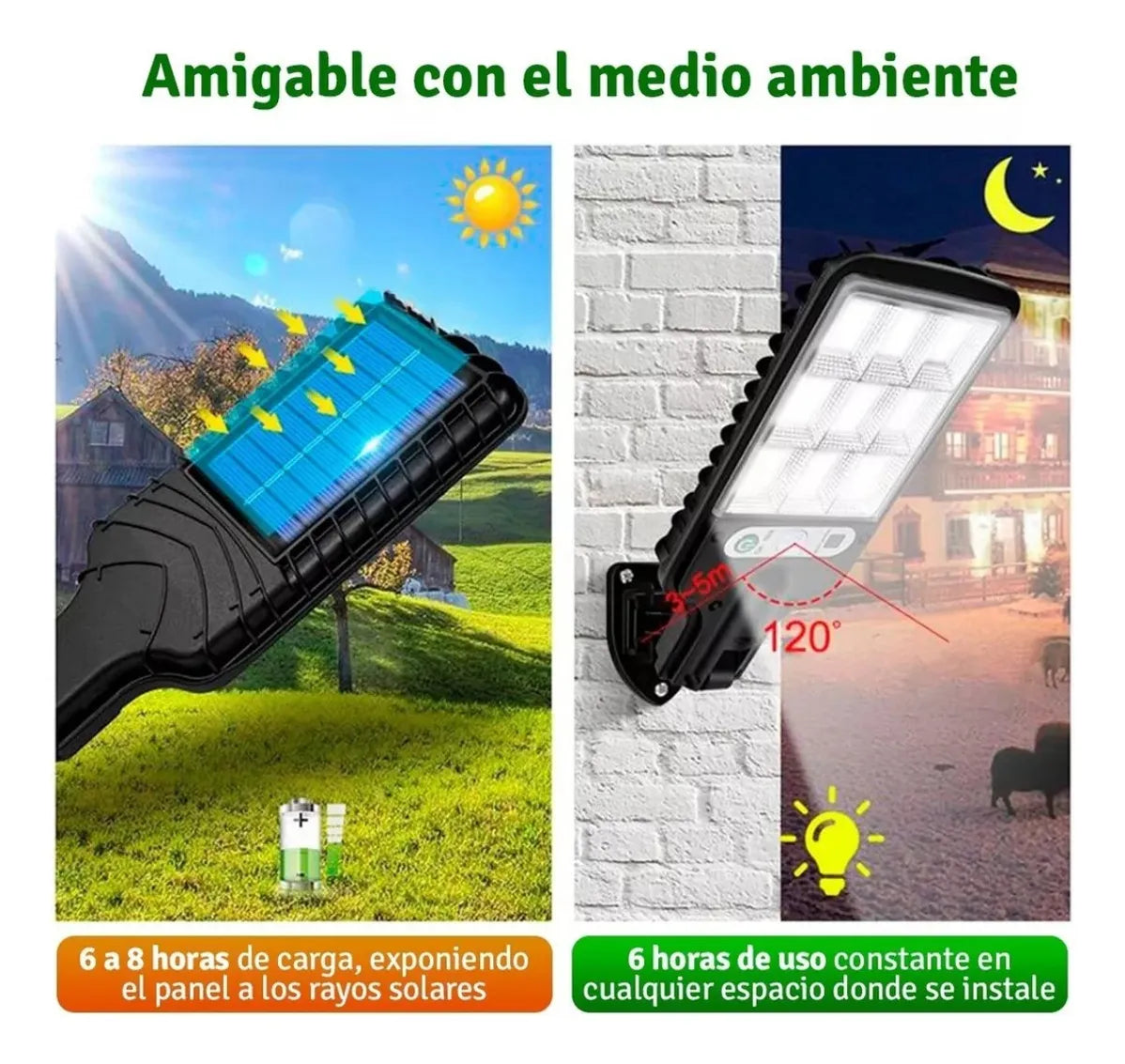 🔥 AHORRA HASTA 80% DE ENERGÍA - SUNLIGHT - Foco Mini Solar Para Exteriores. Promoción Compra 2 por solo $109,900.00