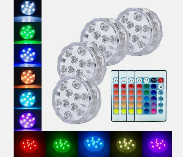 Kit de iluminación RGB para piscinas - Inalámbrico con control remoto