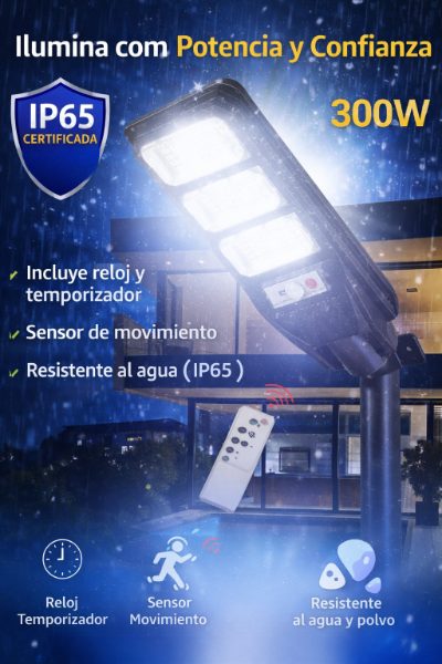 ⚠️ ¿Cansado de pagar facturas de luz cada vez más caras? ¡Empieza a ahorrar desde hoy! ⭐Pide el tuyo ahora!!! Lámpara solar 300W